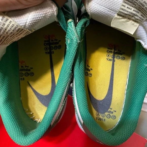 Nike Oregon University Off-White X Dunk Low Pine Green size 10-US - Picture 6 of 10